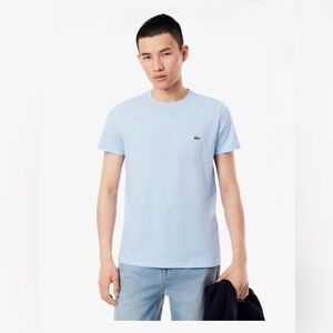 BNWOT Lacoste Men's Sky Blue Pima cotton Short Sleeve Tee size L
